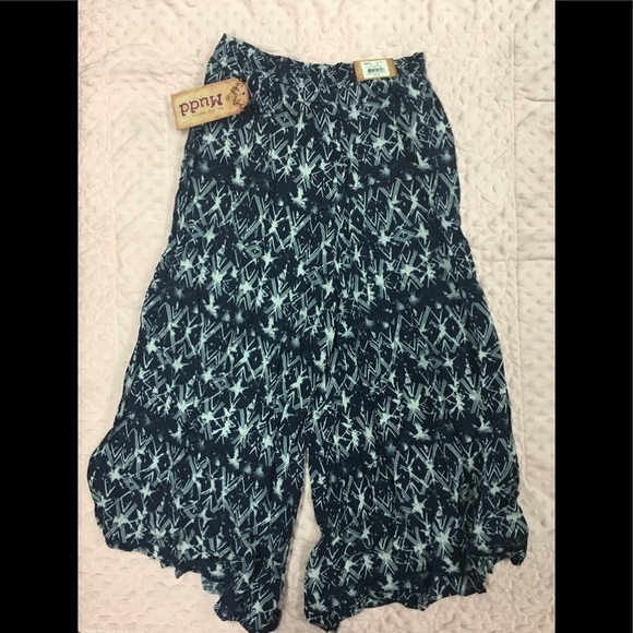 Juniors Mudd cropped tribal wide leg pant - Picture 2 of 2